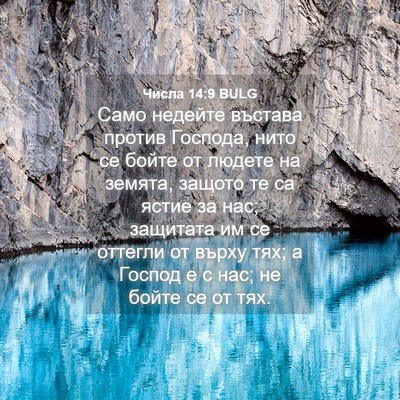 Picture 04 - Числа 14:9 BULG - Само недейте въстава - Bible Verse Picture