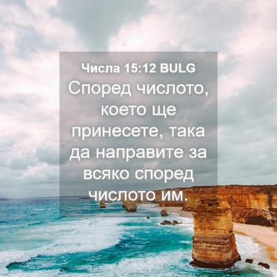 Picture 04 - Числа 15:12 BULG - Според числото, което ще - Bible Verse Picture