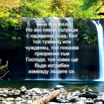 Picture 04 - Числа 15:30 BULG - Но ако някой съгреши с - Bible Verse Picture