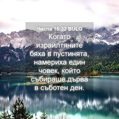 Picture 04 - Числа 15:32 BULG - Когато израилтяните бяха в - Bible Verse Picture