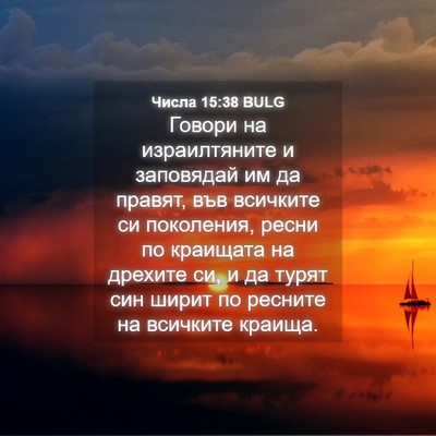Picture 04 - Числа 15:38 BULG - Говори на израилтяните и - Bible Verse Picture