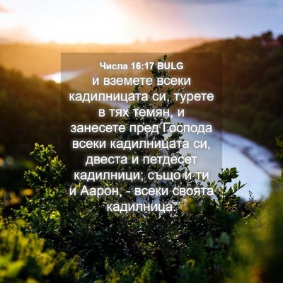 Picture 04 - Числа 16:17 BULG - и вземете всеки - Bible Verse Picture