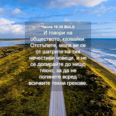 Picture 04 - Числа 16:26 BULG - И говори на обществото, - Bible Verse Picture