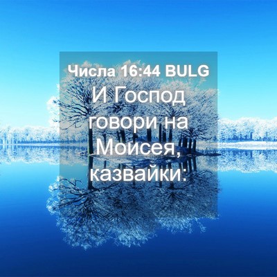 Picture 04 - Числа 16:44 BULG - И Господ говори на Моисея, - Bible Verse Picture