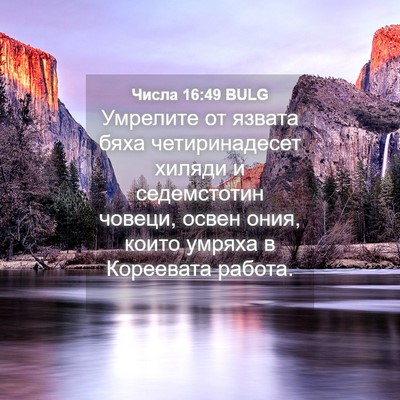 Picture 04 - Числа 16:49 BULG - Умрелите от язвата бяха - Bible Verse Picture