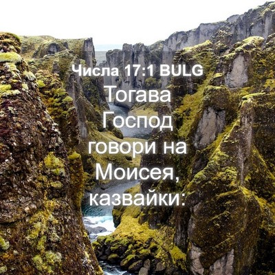 Picture 04 - Числа 17:1 BULG - Тогава Господ говори на - Bible Verse Picture