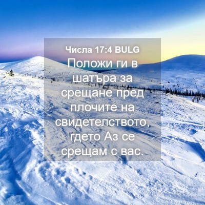 Picture 04 - Числа 17:4 BULG - Положи ги в шатъра за - Bible Verse Picture