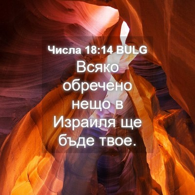 Picture 04 - Числа 18:14 BULG - Всяко обречено нещо в - Bible Verse Picture