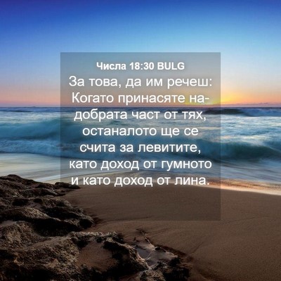 Picture 04 - Числа 18:30 BULG - За това, да им речеш: Когато - Bible Verse Picture