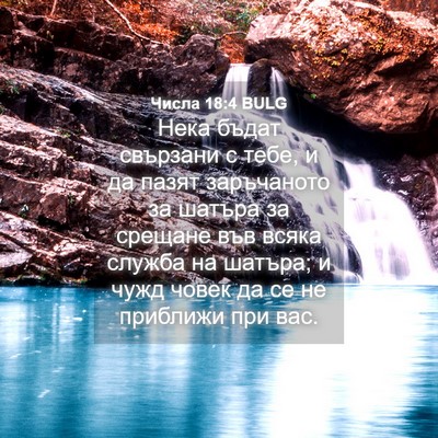 Picture 04 - Числа 18:4 BULG - Нека бъдат свързани с тебе, - Bible Verse Picture