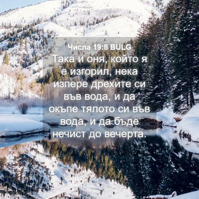 Picture 04 - Числа 19:8 BULG - Така и оня, който я е - Bible Verse Picture