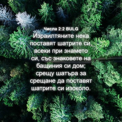 Picture 04 - Числа 2:2 BULG - Израилтяните нека - Bible Verse Picture