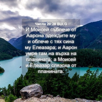 Picture 04 - Числа 20:28 BULG - И Моисей съблече от Аарона - Bible Verse Picture