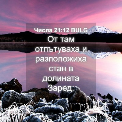 Picture 04 - Числа 21:12 BULG - От там отпътуваха и - Bible Verse Picture
