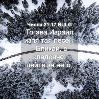 Picture 04 - Числа 21:17 BULG - Тогава Израил изпя тая - Bible Verse Picture