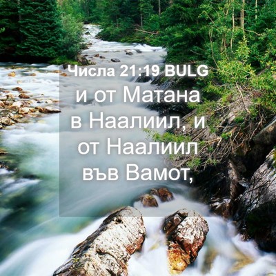Picture 04 - Числа 21:19 BULG - и от Матана в Наалиил, и от - Bible Verse Picture