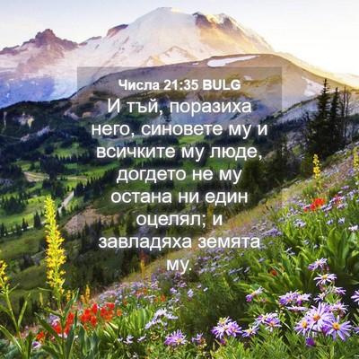 Picture 04 - Числа 21:35 BULG - И тъй, поразиха него, - Bible Verse Picture