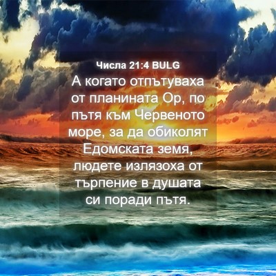 Picture 04 - Числа 21:4 BULG - А когато отпътуваха от - Bible Verse Picture