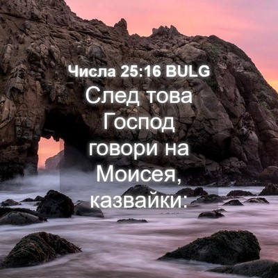 Picture 04 - Числа 25:16 BULG - След това Господ говори на - Bible Verse Picture