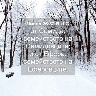Picture 04 - Числа 26:32 BULG - от Семида, семейството на - Bible Verse Picture