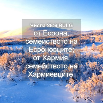 Picture 04 - Числа 26:6 BULG - от Есрона, семейството на - Bible Verse Picture