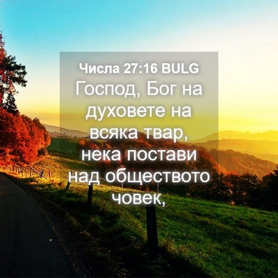 Picture 04 - Числа 27:16 BULG - Господ, Бог на духовете на - Bible Verse Picture