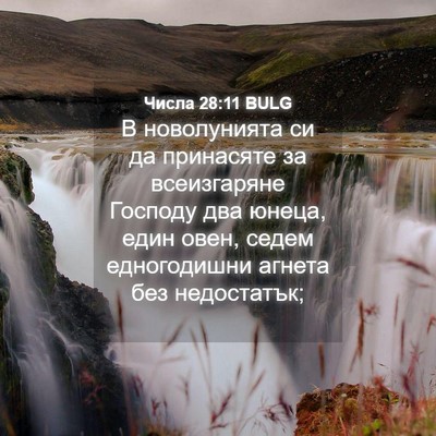 Picture 04 - Числа 28:11 BULG - В новолунията си да - Bible Verse Picture