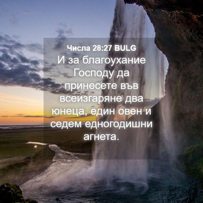 Picture 04 - Числа 28:27 BULG - И за благоухание Господу - Bible Verse Picture