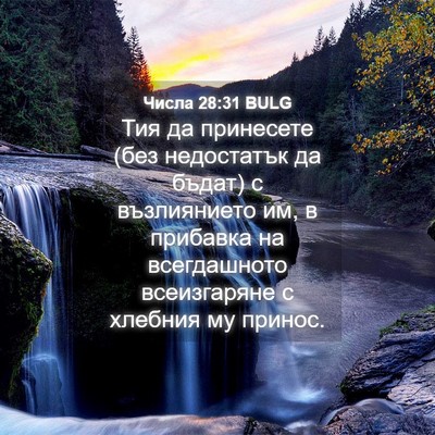Picture 04 - Числа 28:31 BULG - Тия да принесете (без - Bible Verse Picture