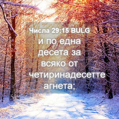 Picture 04 - Числа 29:15 BULG - и по една десета за всяко - Bible Verse Picture