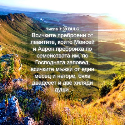 Picture 04 - Числа 3:39 BULG - Всичките преброени от - Bible Verse Picture