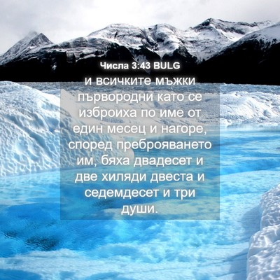 Picture 04 - Числа 3:43 BULG - и всичките мъжки - Bible Verse Picture