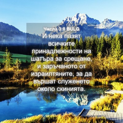 Picture 04 - Числа 3:8 BULG - И нека пазят всичките - Bible Verse Picture