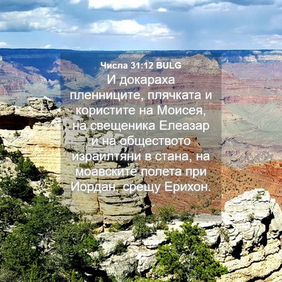 Picture 04 - Числа 31:12 BULG - И докараха пленниците, - Bible Verse Picture