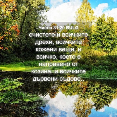 Picture 04 - Числа 31:20 BULG - очистете и всичките дрехи, - Bible Verse Picture