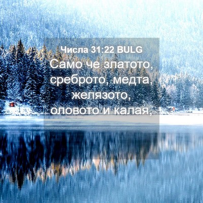 Picture 04 - Числа 31:22 BULG - Само че златото, среброто, - Bible Verse Picture