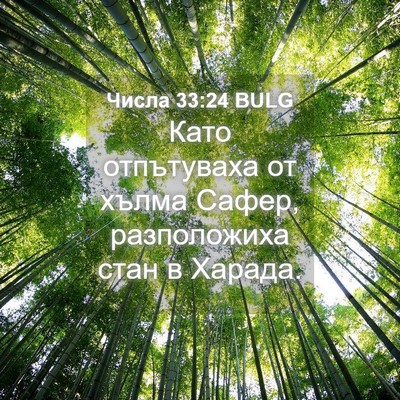 Picture 04 - Числа 33:24 BULG - Като отпътуваха от хълма - Bible Verse Picture