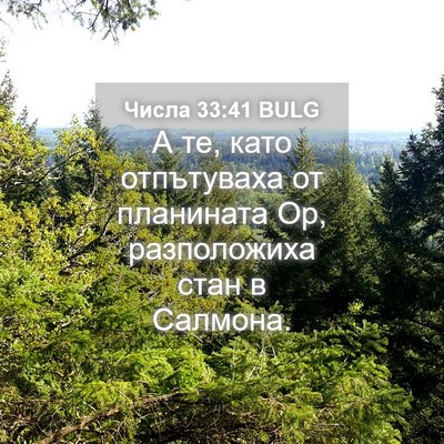 Picture 04 - Числа 33:41 BULG - А те, като отпътуваха от - Bible Verse Picture