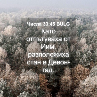 Picture 04 - Числа 33:45 BULG - Като отпътуваха от Иим, - Bible Verse Picture