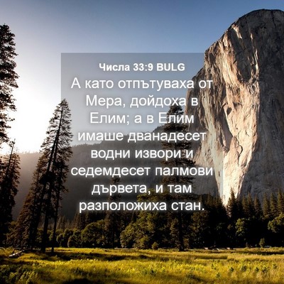 Picture 04 - Числа 33:9 BULG - А като отпътуваха от Мера, - Bible Verse Picture