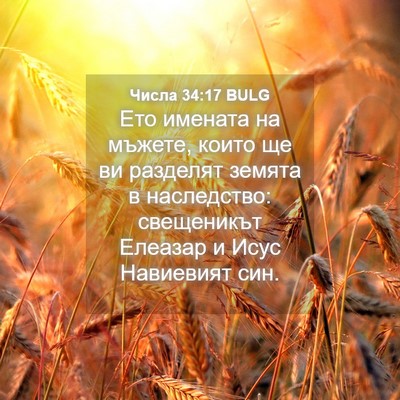 Picture 04 - Числа 34:17 BULG - Ето имената на мъжете, - Bible Verse Picture