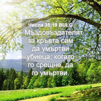 Picture 04 - Числа 35:19 BULG - Мъздовъздателят за кръвта - Bible Verse Picture