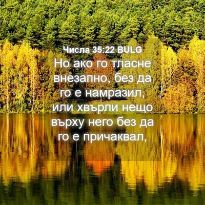 Picture 04 - Числа 35:22 BULG - Но ако го тласне внезапно, - Bible Verse Picture