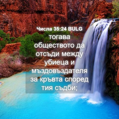 Picture 04 - Числа 35:24 BULG - тогава обществото да - Bible Verse Picture