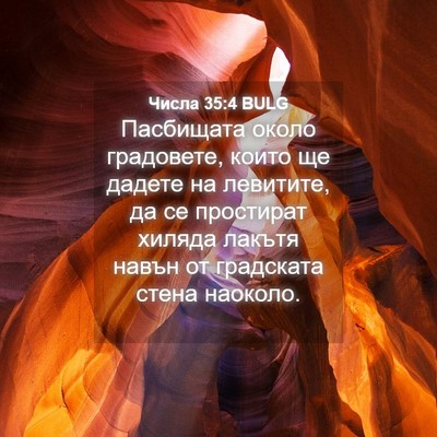 Picture 04 - Числа 35:4 BULG - Пасбищата около градовете, - Bible Verse Picture