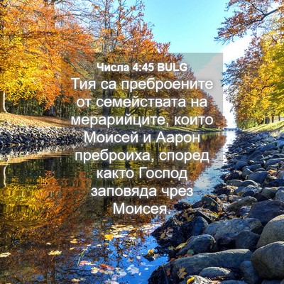 Picture 04 - Числа 4:45 BULG - Тия са преброените от - Bible Verse Picture