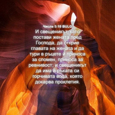Picture 04 - Числа 5:18 BULG - И свещеникът, като постави - Bible Verse Picture