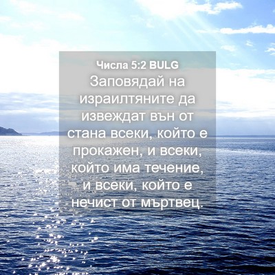 Picture 04 - Числа 5:2 BULG - Заповядай на израилтяните - Bible Verse Picture