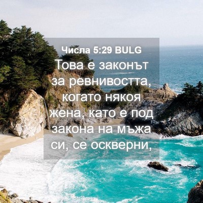 Picture 04 - Числа 5:29 BULG - Това е законът за - Bible Verse Picture