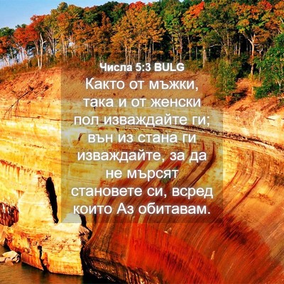 Picture 04 - Числа 5:3 BULG - Както от мъжки, така и от - Bible Verse Picture